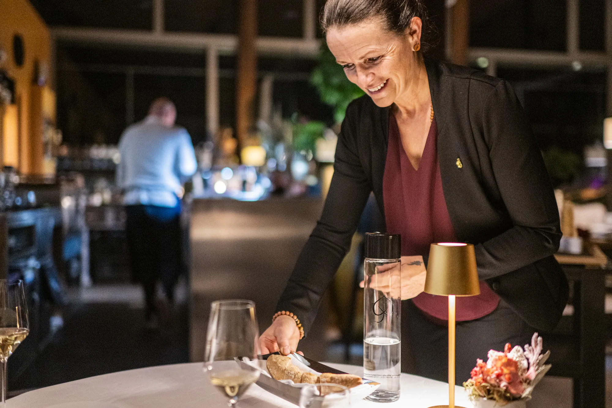 Anita Mancini, Gastgeberin und Sommelière im Restaurant Tilia in Toblach